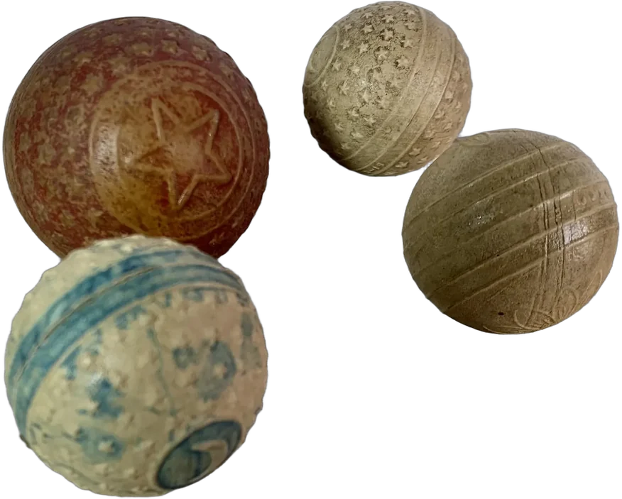 Lote Pelotas Antiguas Para Niño/as De Hule Caucho — imagen 1