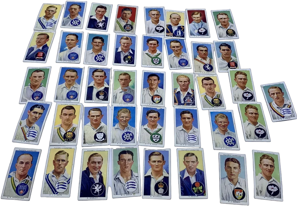 Vintage Tarjetas Jugadores Cricket Cigarrillos John Player