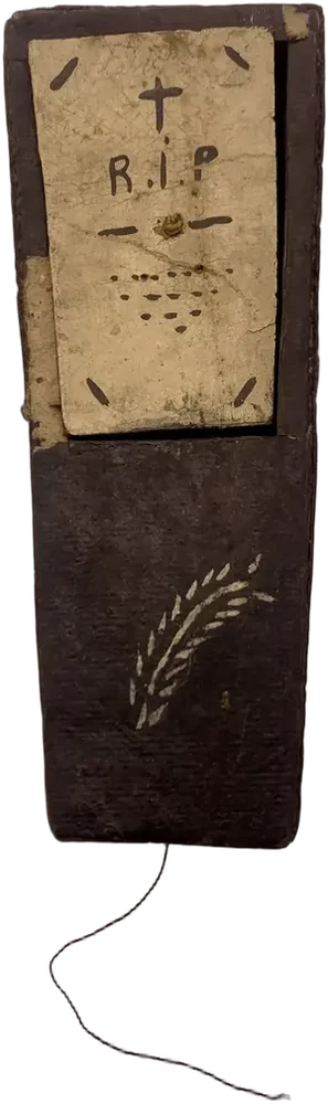 Antiguo Juguete Mexicano Cartón Calavera