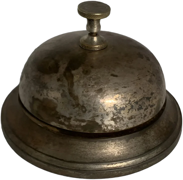 Antiguo Timbre De Mesa Gris Oscuro