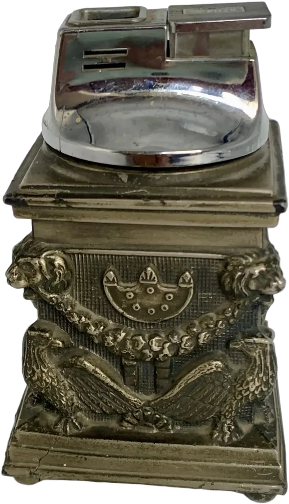 Mechero Antiguo De Mesa Motivos Imperiales — imagen 1
