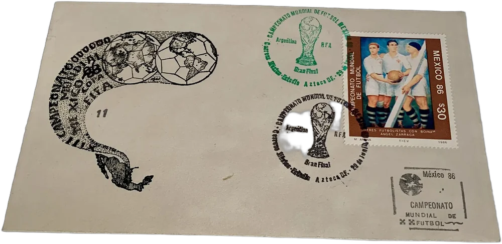 Tarjeta Postal Campeonato Fut Mexico 86 — imagen 1