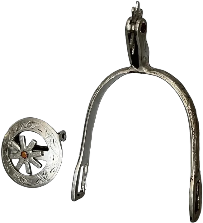 Recuerdo Espuela Y Hebilla Vintage — imagen 1