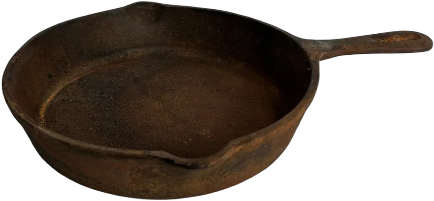 Antiguo Sartén Hierro Fundido 8.5 Gris Oscuro