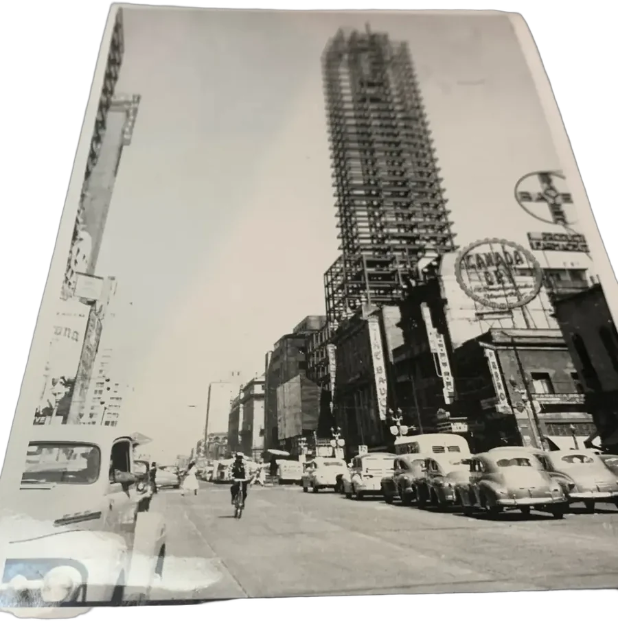 Antigua Fotografía Torre Latinoamericana En Construcción — imagen 1
