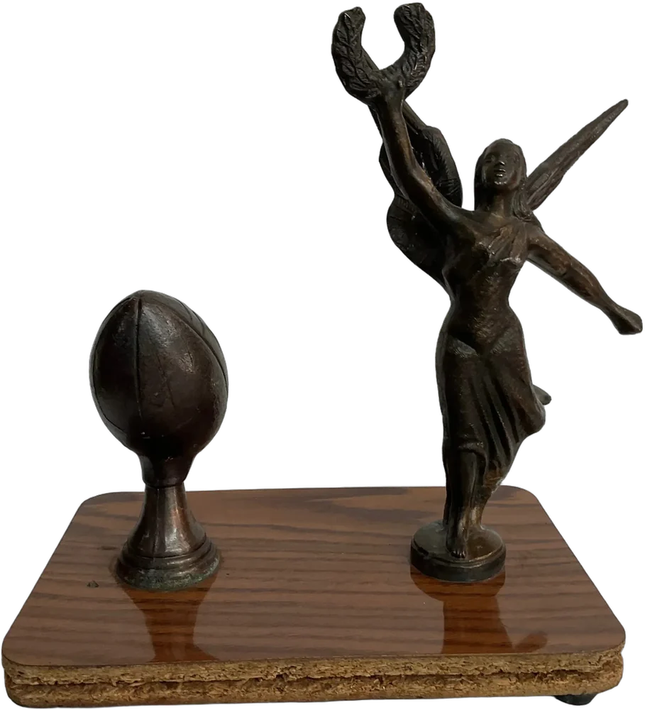Vintage Trofeo Fútbol Americano Dorado Oscuro