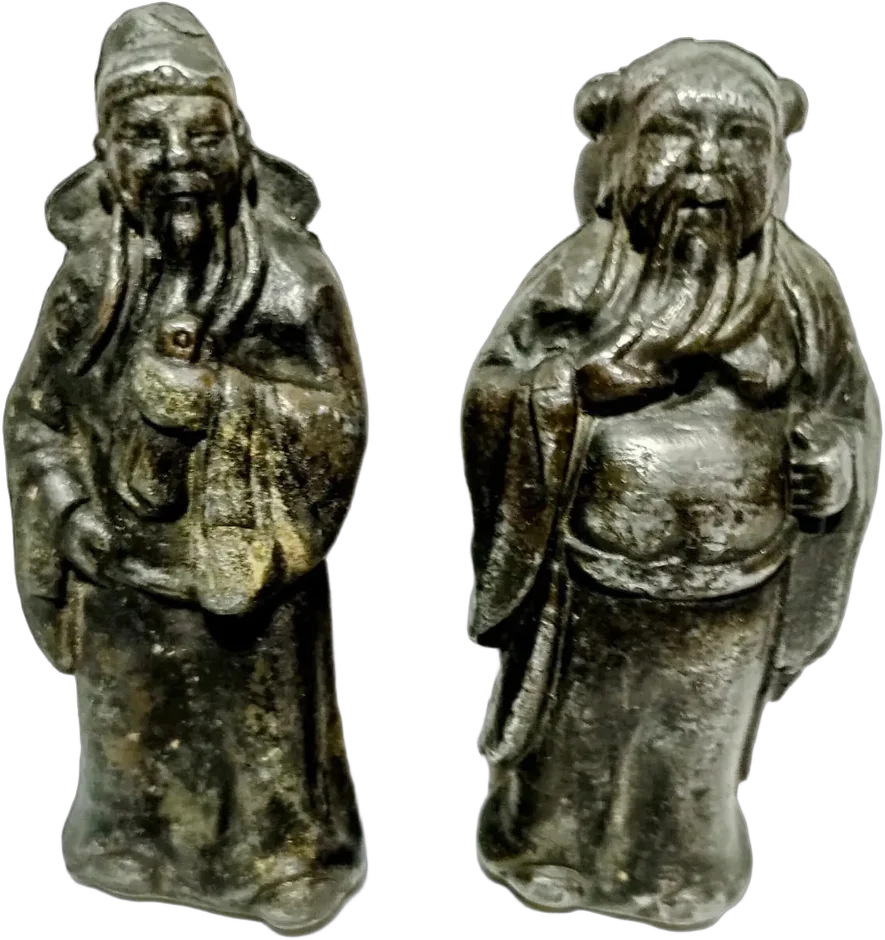 Antiguas Figuritas Feng Shui Plomo Sólido — imagen 1