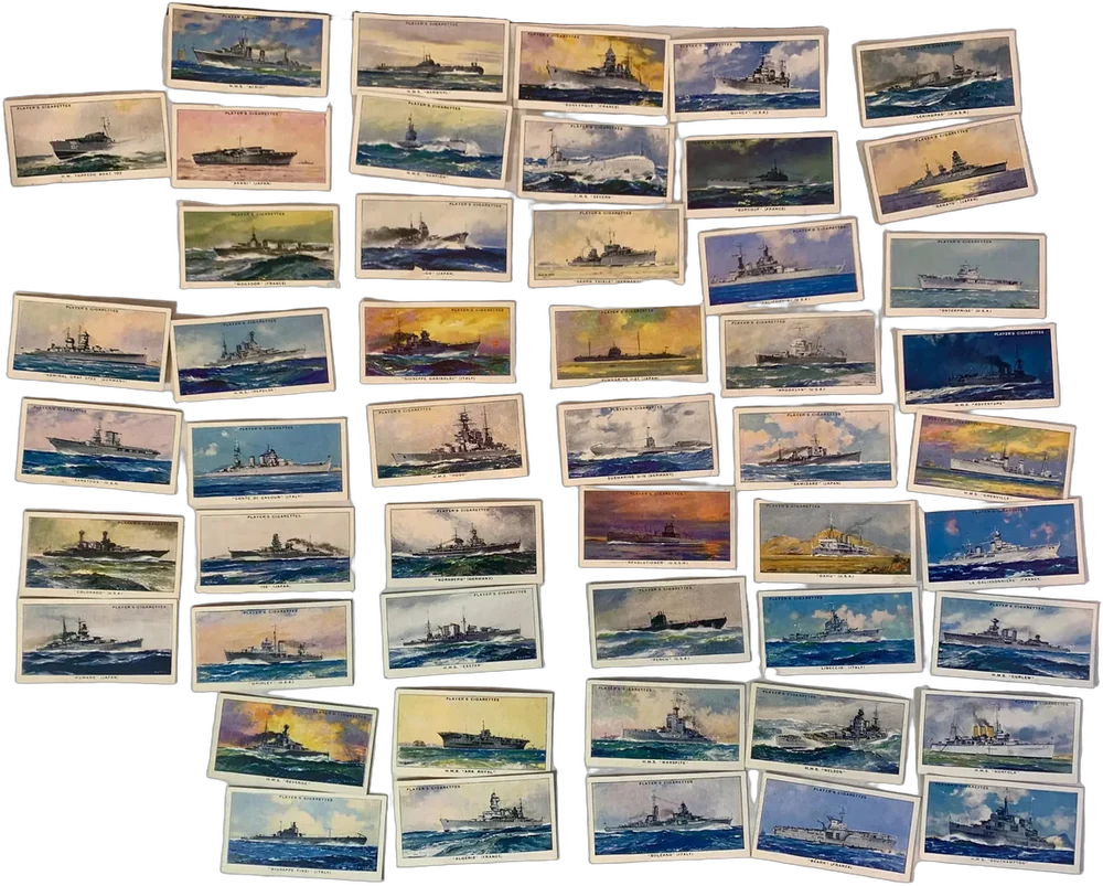 Antigua Colección Tarjetas Modern Naval Craft J. Player