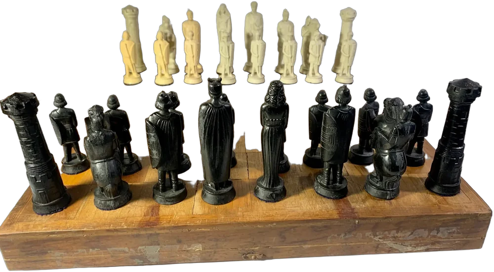 Antiguo Ajedrez Estilo Renacimiento