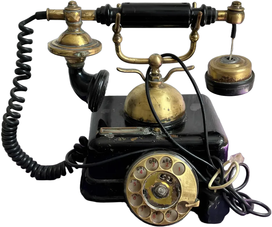 Teléfono Antiguo Victoriano Negro