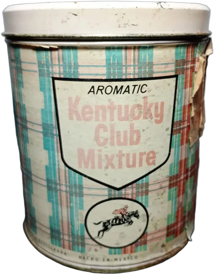 Vintage Lata Lámina Aromátic Kentucky Club Verde Claro