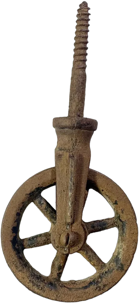 Antiguedad Polea De Tornillo Hierro