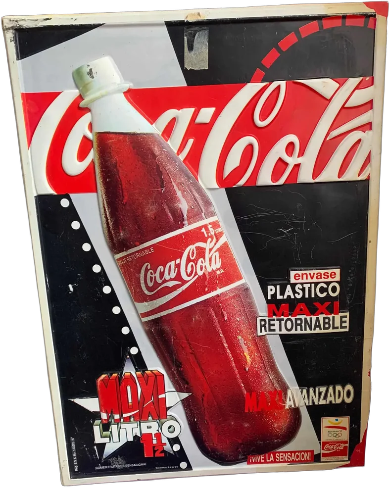 Letrero Anuncio Coca-cola 1992 Vintage