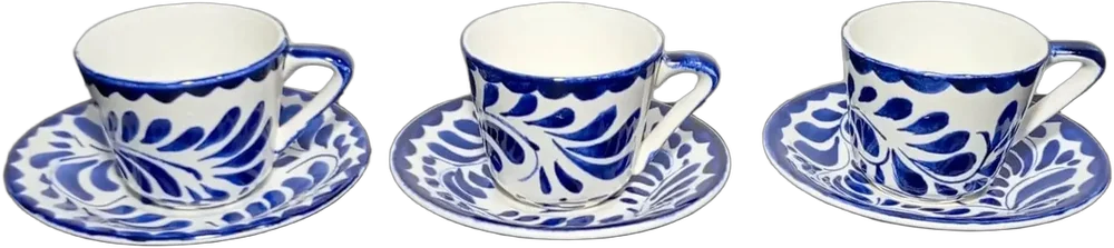 Tazas Cafeteras Expresso Pintadas A Mano Ánfora