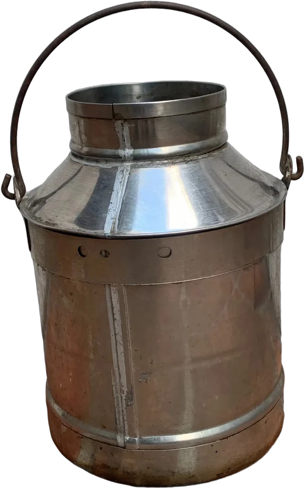 Antiguo Bote De Leche Acero Sin Tapa 5 L Bote Lechero Sin Tapa