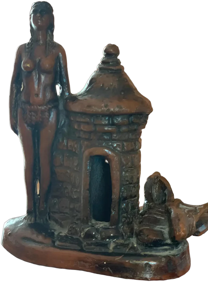 Cerámica Mujer Guardiana Artesanía Colombiana Café