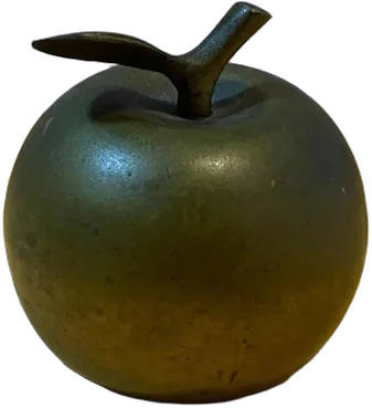 Manzana Figura Decorativa En Bronce Vintage