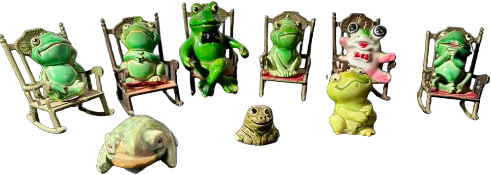Vintage Figuritas Ranas De La Suerte Y Felicidad Esoterismo — imagen 1