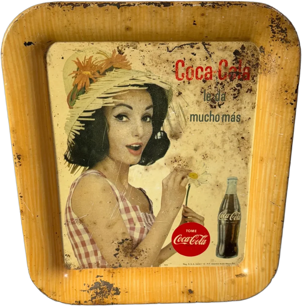 Charola Coca-cola 1964, 19.5x17
