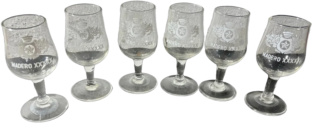 Vintage Copas De Cristal Madero Xxxxx Transparente