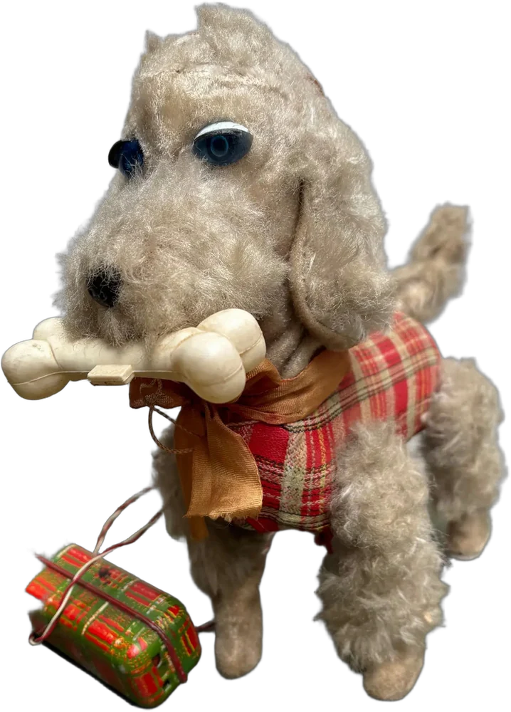 Antiguo Perro Caliche Juguete Japón