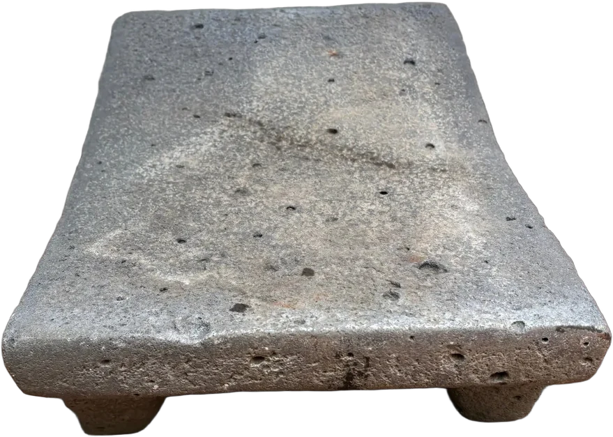 Antiguo Metate De Piedra Volcánica Sin Mano 48x35x20 Cm — imagen 1
