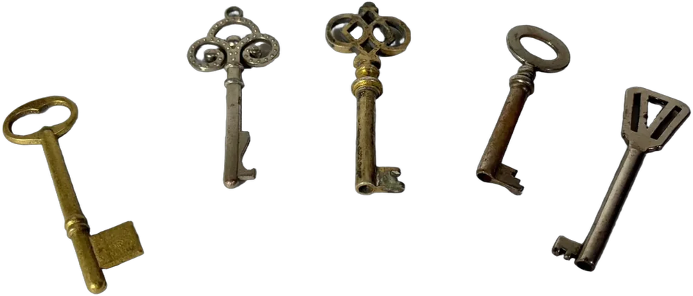 Antiguas Llaves Metálicas Diferentes Diseños