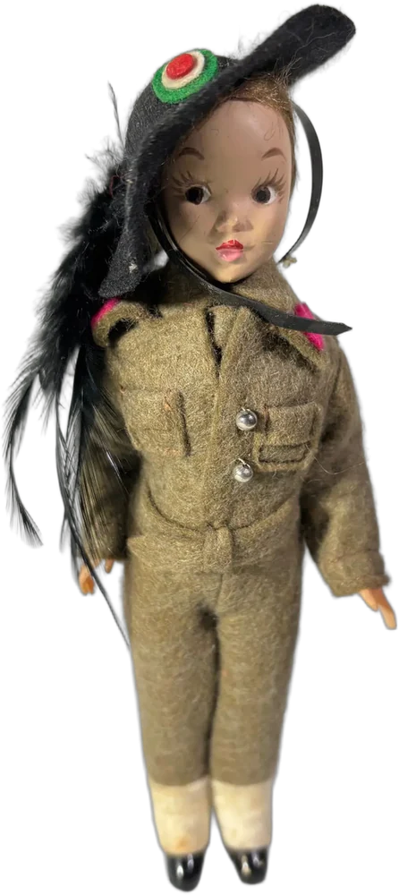 Antigua Muñeca Militar Italiana Alpina Torino