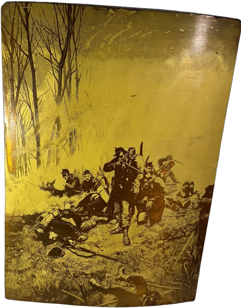Antiguos Grabados Militares Dneuville Y Grolleron Ca. 1900