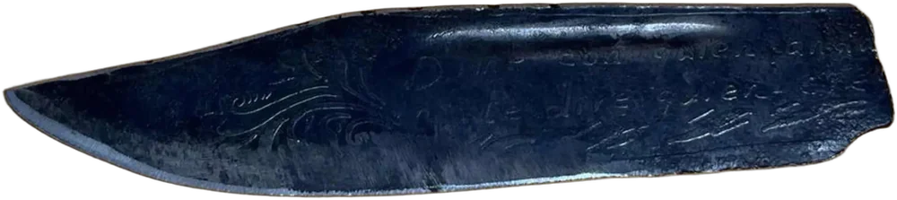 Hoja Cuchillo Grabado Antiguo
