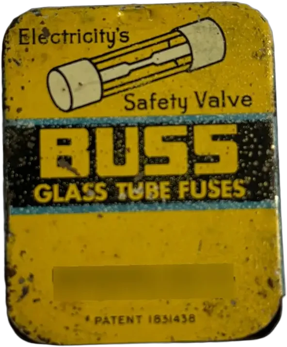 Vintage Cajita De Lámina Fusibles Buss Coleccionable — imagen 1