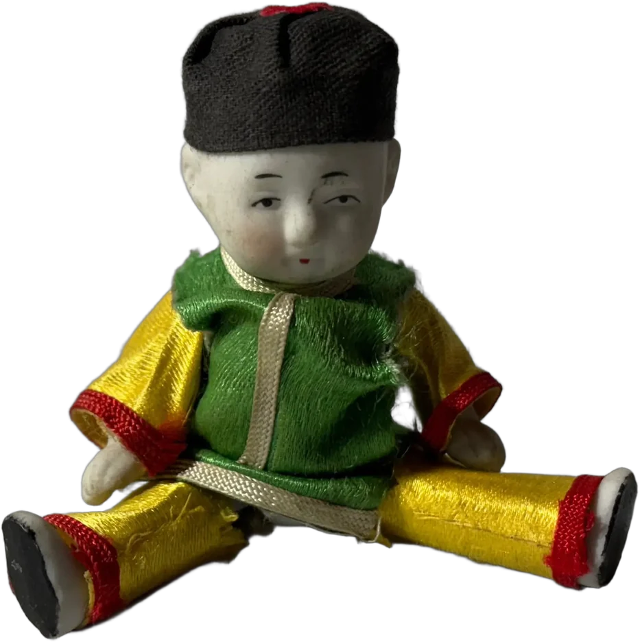 Ntiguo Muñeco De Porcelana Niño Japón
