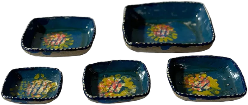 Antiguas Miniaturas De Cocina Barro Tipo Bandeja Artesanales