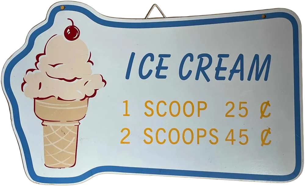 Letrero Vintage Ice Cream Retro Decoración