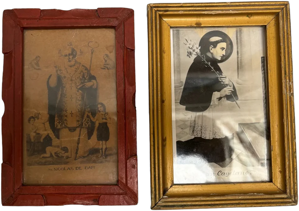 Antiguas Imágenes Impresas San Nicolás Y San Cayetano