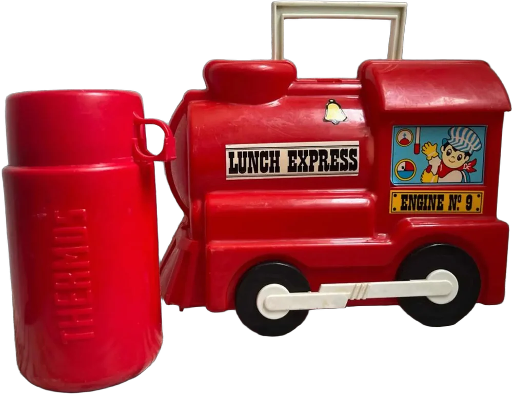 Vintage Lonchera Trenecito Coleccionables Rojo