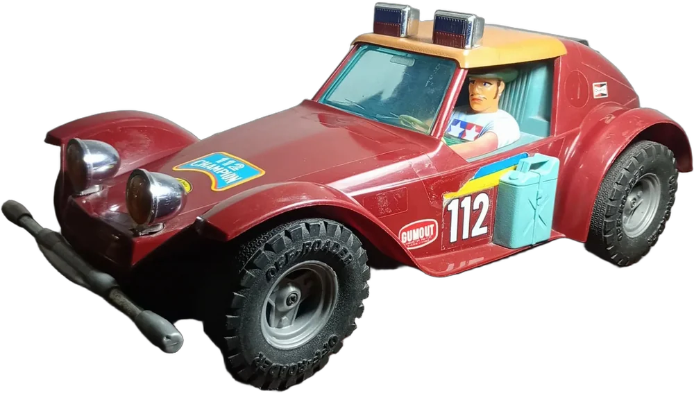 Vintage Coche A Escala Buggy Racing 1970 Cien Ge Toys Rojo