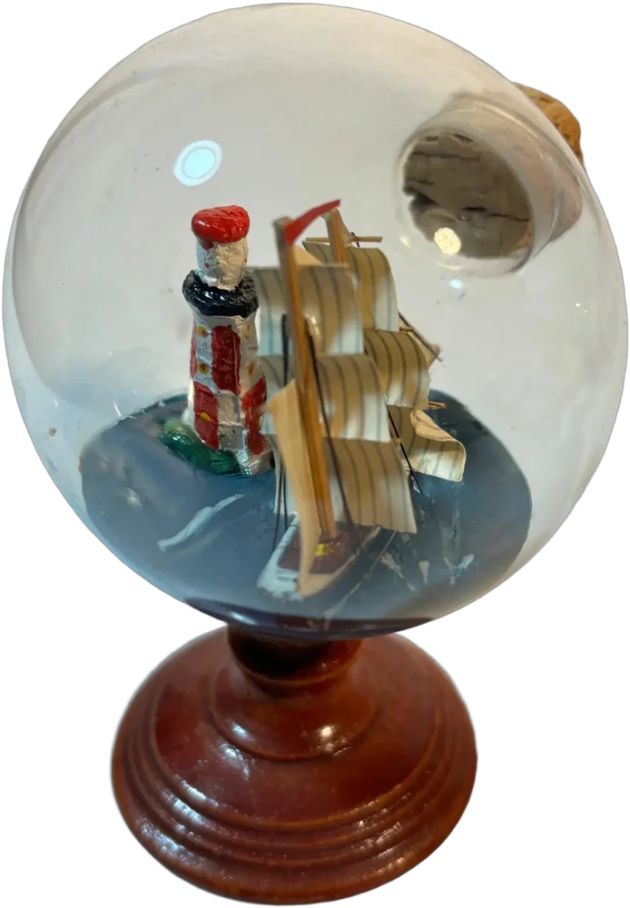 Vintage Botellas Con Barcos Chicos Multicolor