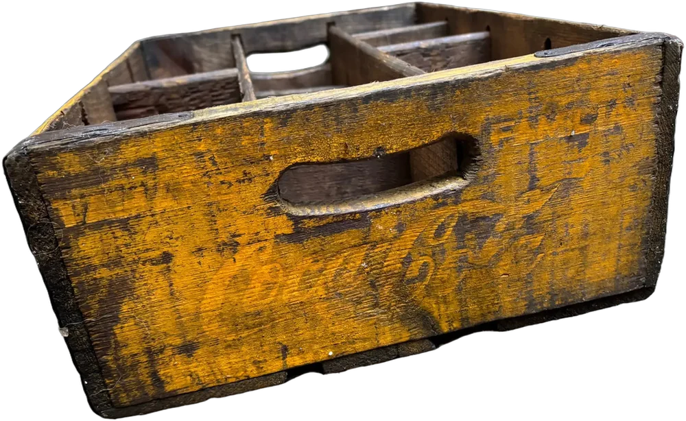 Antigua Caja De Refresco Madera Coca -cola Coca-cola Familiar