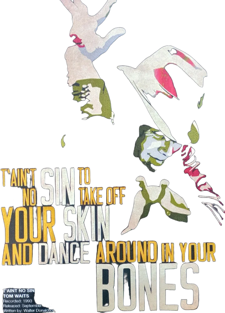 Vintage Cartel De Tom Waits Lamina Litografíada Tom Waits