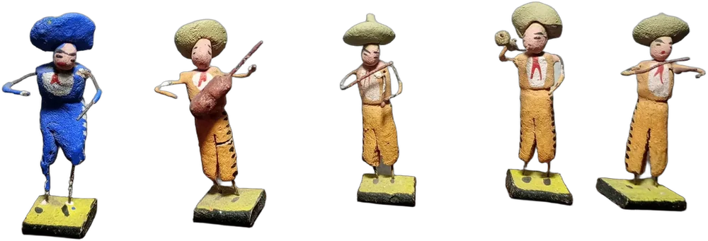Antiguas Figuras Artesanales Terracota Músicos Miniatura