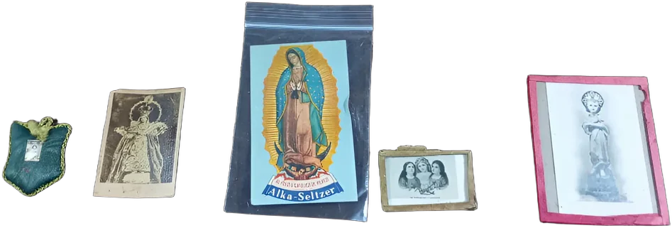 Antiguas Estampas Y Relicarios Religiosos Lote
