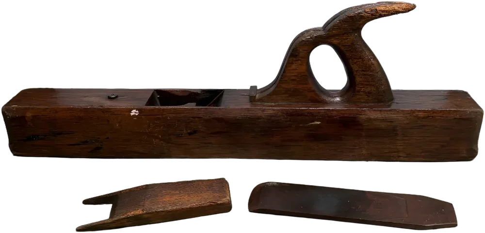 Antiguo Cepillo De Madera Sólida Completo 49 Cm — imagen 1
