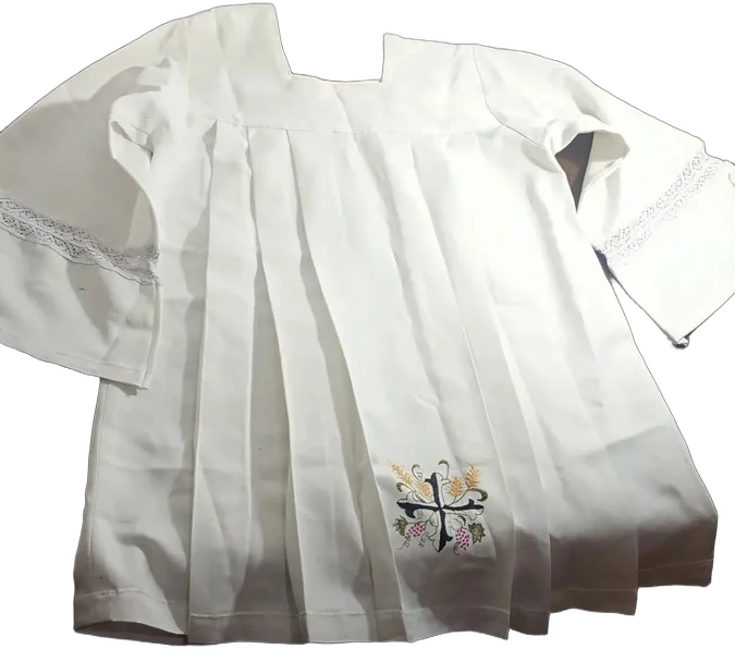 Casulla Sacerdotal De Iglesia Bordada Blanco M