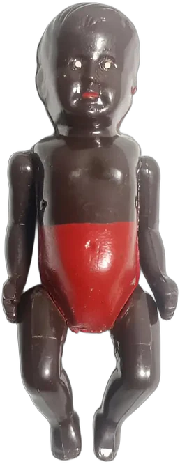 Vintage Figura Ideal Bebé Negrita 60' Plástico Rígido