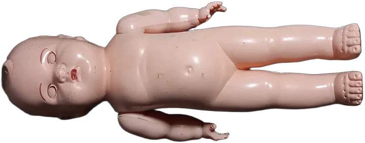 Vintage Bebé Plástico Rígido Bootleg Articulado — imagen 1