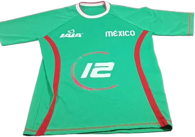 Playera México Lala 12 Verde  Firmas Impresas Verde M — imagen 1