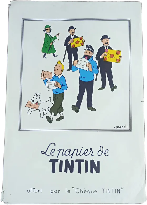 Sobre Promocional Le Papier De Tintin Hergé 50 S — imagen 1