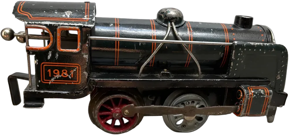 Antigua Locomotora Cuerda Delantera Y Reversa Germany