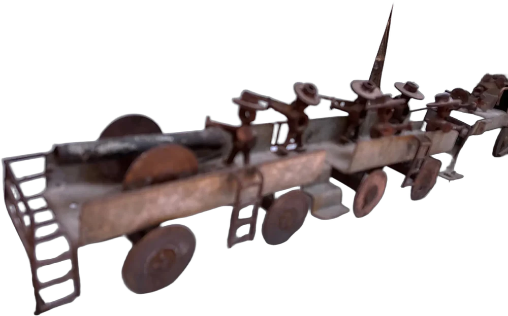 Tren Revolución Arte En Herrería Metálico Vintage — imagen 1